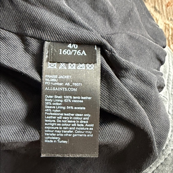 All Saints Women’s Fraise Suede crop jacket cropped - Picture 6 of 8